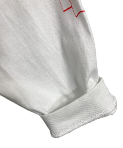 MEQRI（メクリ）meqri (メクリ) 刃牙 Long Sleeve Tee エンドルフィン　ロンT  アニメ ホワイト サイズ:Lの古着・服飾アイテム