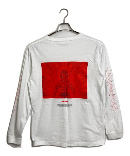 MEQRI（メクリ）meqri (メクリ) 刃牙 Long Sleeve Tee エンドルフィン　ロンT  アニメ ホワイト サイズ:Lの古着・服飾アイテム