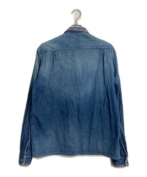 KAPITAL（キャピタル）KAPITAL (キャピタル) 刺し子ヴィンテージ加工デニムシャツ ブルー サイズ:4の古着・服飾アイテム