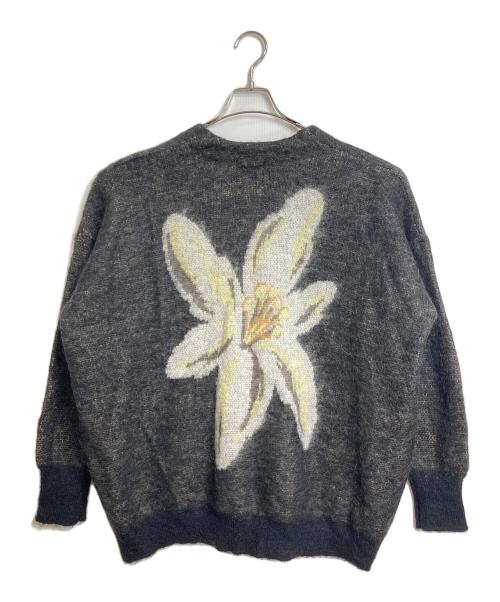 JOURNAL STANDARD（ジャーナルスタンダード）JOURNAL STANDARD (ジャーナルスタンダード) TOLIGHT (トライト) モヘヤジャガードカーディガン　フラワーモチーフ　花柄 グレー サイズ:FREEの古着・服飾アイテム
