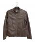 BEAUTY&YOUTH（ビューティーアンドユース）の古着「Padded Goatskin Biker Jacket  ゴートスキンバイカージャケット　レザージャケット　やぎ革」｜ブラウン