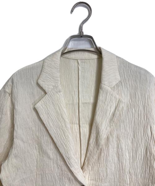 un dix cors（アンディコール）un dix cors (アンディコール) シボ半袖ジャケット アイボリー サイズ:FREE 未使用品の古着・服飾アイテム