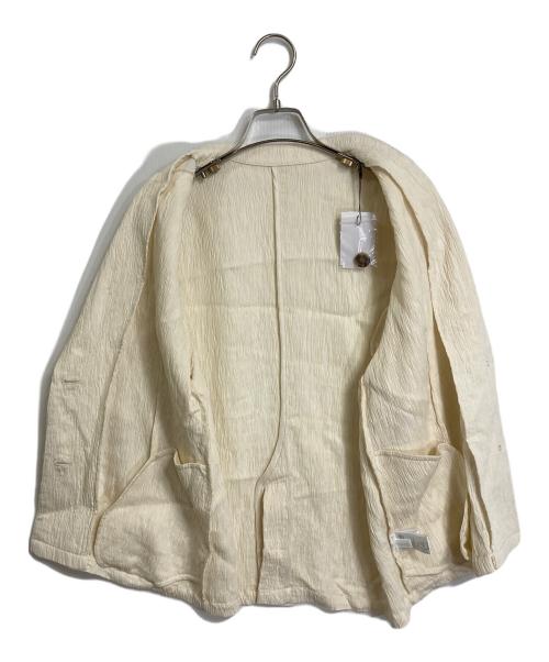 un dix cors（アンディコール）un dix cors (アンディコール) シボ半袖ジャケット アイボリー サイズ:FREE 未使用品の古着・服飾アイテム
