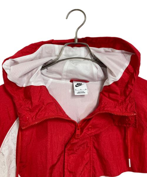 NIKE（ナイキ）NIKE (ナイキ) ビックスウォッシュウーブンジャケット　ナイロンジャケット　アウター　ライトアウター レッド×ブラック サイズ:XLの古着・服飾アイテム