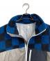 DISCOVERED (ディスカバード) Checker boadown blouson チェッカー　ボアダウン　ブルゾン　ジャケット　アウター　ダウンジャケット　ボアジャケット ネイビー×ブラック サイズ:2：9000円