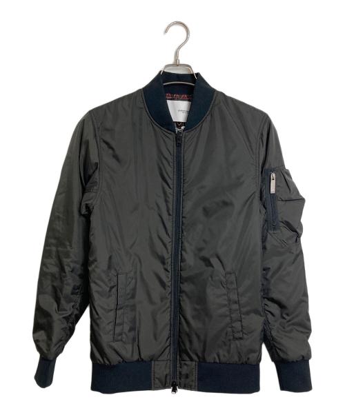 yoshio kubo（ヨシオクボ）yoshio kubo (ヨシオクボ) MA-1ジャケット スカーフ柄 リバーシブル ブラック サイズ:2 未使用品の古着・服飾アイテム