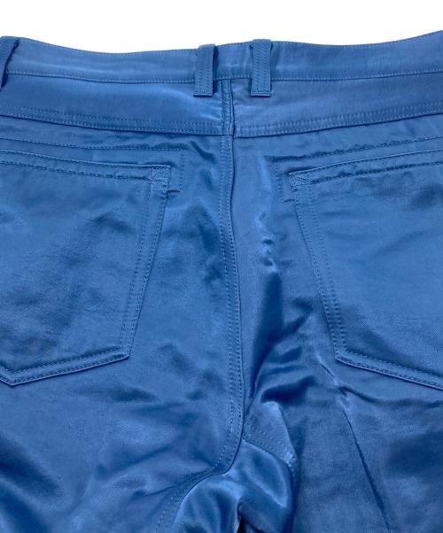 meanswhile（ミーンズワイル）meanswhile (ミーンズワイル) 裏ボアカラーパンツ　コットンナイロンパンツ　デザインパンツ　日本製 ブルー サイズ:Mの古着・服飾アイテム