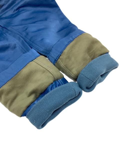 meanswhile（ミーンズワイル）meanswhile (ミーンズワイル) 裏ボアカラーパンツ　コットンナイロンパンツ　デザインパンツ　日本製 ブルー サイズ:Mの古着・服飾アイテム