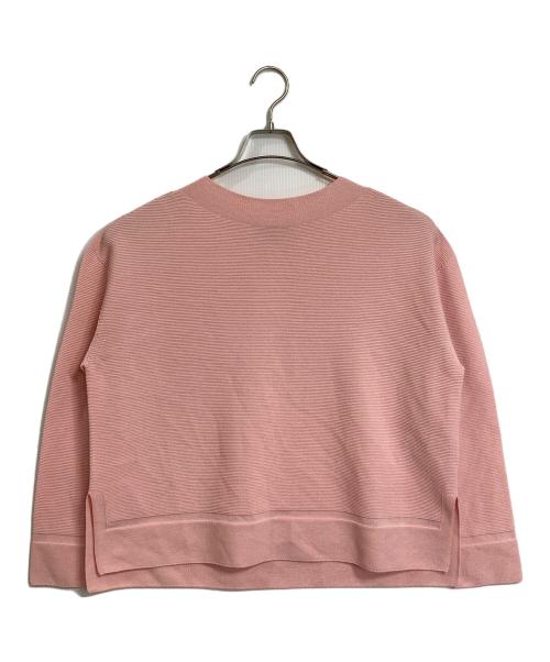 UNTITLED（アンタイトル）UNTITLED (アンタイトル) コットン混 ガーターニット　薄手ニット　日本製 ピンク サイズ:02/M 未使用品の古着・服飾アイテム