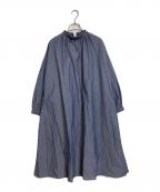 BEARDSLEYビアズリー）の古着「ギャザーワンピース」｜インディゴ