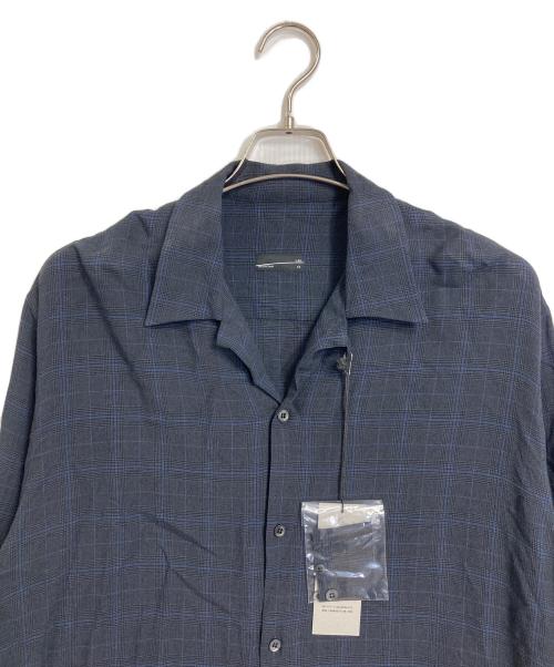 LAD MUSICIAN（ラッドミュージシャン）LAD MUSICIAN (ラッドミュージシャン) GLEN CHECK OPEN COLLAR BIG SHIRT グレンチェックビッグシャツ ネイビー サイズ:44の古着・服飾アイテム
