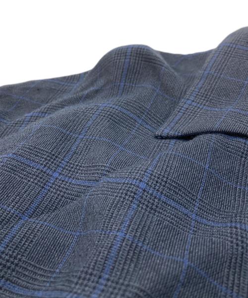 LAD MUSICIAN（ラッドミュージシャン）LAD MUSICIAN (ラッドミュージシャン) GLEN CHECK OPEN COLLAR BIG SHIRT グレンチェックビッグシャツ ネイビー サイズ:44の古着・服飾アイテム