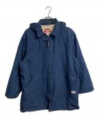 work kingワークキング）の古着「【古着】中綿入り キルティングライナー ダックワークジャケット タック生地」｜ネイビー