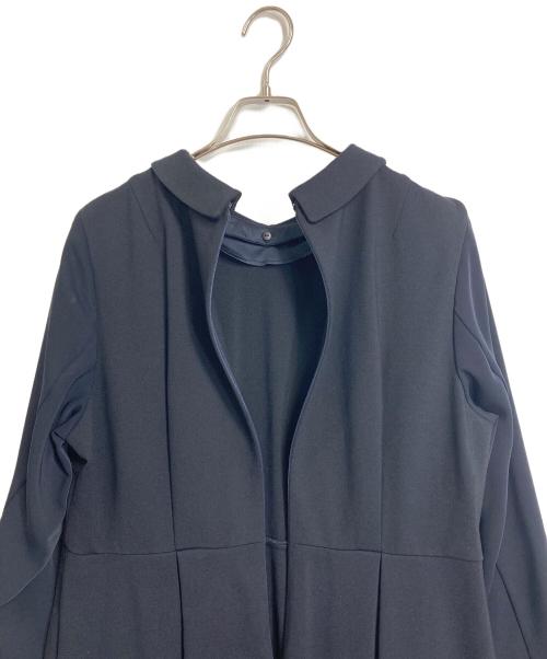 23区（ニジュウサンク）23区 (ニジュウサンク) 襟付きワンピース　ロングワンピース　長袖ワンピース ネイビー サイズ:44の古着・服飾アイテム