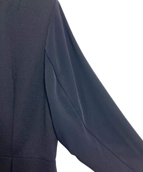 23区（ニジュウサンク）23区 (ニジュウサンク) 襟付きワンピース　ロングワンピース　長袖ワンピース ネイビー サイズ:44の古着・服飾アイテム
