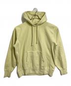 AURALEEオーラリー）の古着「SUPER MILLED SWEAT P/O PARKA パーカー　フーディ　日本製」｜イエロー