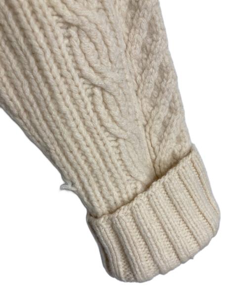 POLO RALPH LAUREN（ポロ・ラルフローレン）POLO RALPH LAUREN (ポロ・ラルフローレン) 【古着】ケーブルニット　長袖ニット　タートルネック　HAND KNIT アイボリー サイズ:Lの古着・服飾アイテム