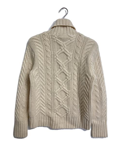 POLO RALPH LAUREN（ポロ・ラルフローレン）POLO RALPH LAUREN (ポロ・ラルフローレン) 【古着】ケーブルニット　長袖ニット　タートルネック　HAND KNIT アイボリー サイズ:Lの古着・服飾アイテム