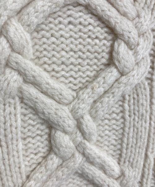 POLO RALPH LAUREN（ポロ・ラルフローレン）POLO RALPH LAUREN (ポロ・ラルフローレン) 【古着】ケーブルニット　長袖ニット　タートルネック　HAND KNIT アイボリー サイズ:Lの古着・服飾アイテム