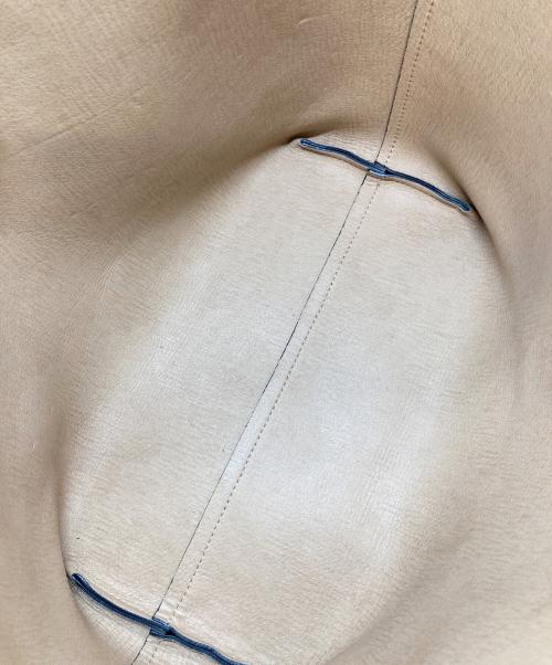 LORISTELLA（ロリステッラ）LORISTELLA (ロリステッラ) レザートートバッグ　レザーショルダーバッグ　2WAYバッグ　leather tote bag  革　鞄　イタリア製 ブラック×ベージュ サイズ:実寸参照の古着・服飾アイテム