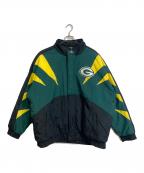 APEX ONEエイペックスワン）の古着「【古着】90'sNFL Green Bay Packers 中綿ジャケット　アウター　90年代　オーバーサイズ　HONGKONG製」｜マルチカラー