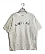Americana×AP STUDIOアメリカーナ×エーピーストゥディオ）の古着「別注 AMERICANA arche logo Tシャツ」｜ホワイト