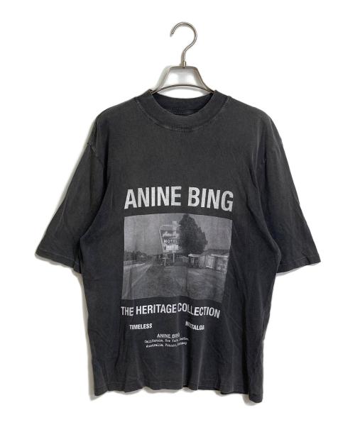L'appartement（アパルトモン）L'appartement (アパルトモン) ANINE BING Tシャツ ヴィンテージ加工 グレー サイズ:FREEの古着・服飾アイテム