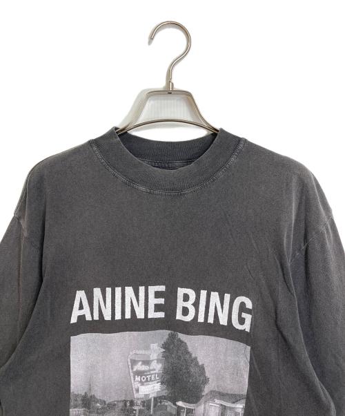 L'appartement（アパルトモン）L'appartement (アパルトモン) ANINE BING Tシャツ ヴィンテージ加工 グレー サイズ:FREEの古着・服飾アイテム