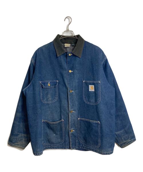 CarHartt（カーハート）CarHartt (カーハート) 【古着】裏ブランケットデニムミシガンチョアコート ブルー サイズ:実寸参照の古着・服飾アイテム