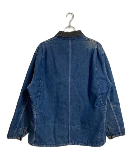 CarHartt（カーハート）CarHartt (カーハート) 【古着】裏ブランケットデニムミシガンチョアコート ブルー サイズ:実寸参照の古着・服飾アイテム