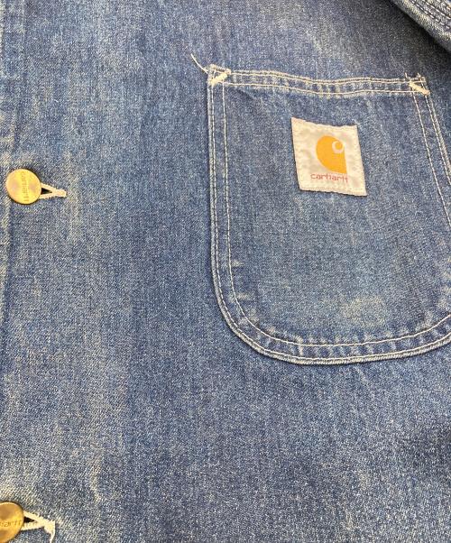 CarHartt（カーハート）CarHartt (カーハート) 【古着】裏ブランケットデニムミシガンチョアコート ブルー サイズ:実寸参照の古着・服飾アイテム