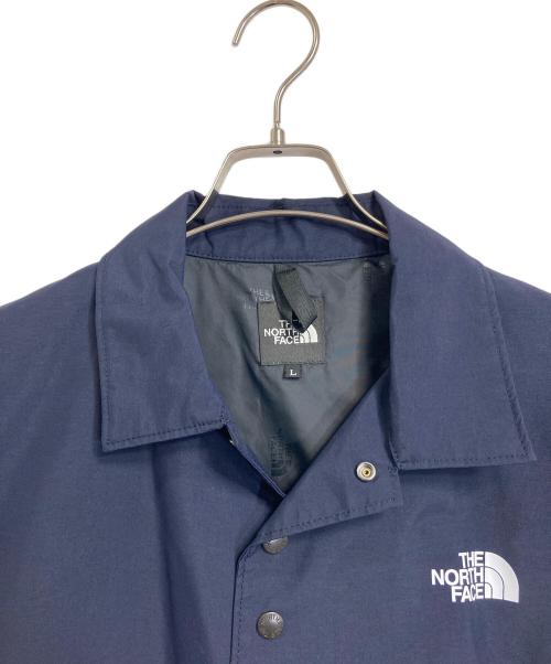 THE NORTH FACE（ザ ノース フェイス）THE NORTH FACE ゴアテックスコーチジャケット GTX Infinium Coach Jacket 袖ボックスロゴ　ナイロンジャケット　アウター　ライトアウター　アウトドア　スポーツ ネイビー サイズ:Lの古着・服飾アイテム