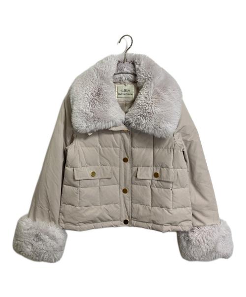 GRACE CONTINENTAL（（グレースコンチネンタル）GRACE CONTINENTAL (（グレースコンチネンタル) 短丈ファー付ダウンジャケット　ダウンジャケット　アウター アイボリー サイズ:38の古着・服飾アイテム