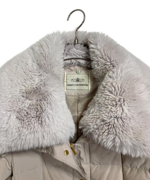 GRACE CONTINENTAL（（グレースコンチネンタル）GRACE CONTINENTAL (（グレースコンチネンタル) 短丈ファー付ダウンジャケット　ダウンジャケット　アウター アイボリー サイズ:38の古着・服飾アイテム