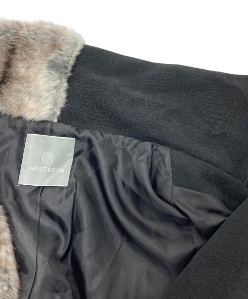 ANGENEHM（アンゲネーム）ANGENEHM Different materials combination coat コート　ディファレント マテリアルズ コンビネーション コート　異素材コンビネーションコート  異素材ミックスコート　アウター サイズ:Sの古着・服飾アイテム