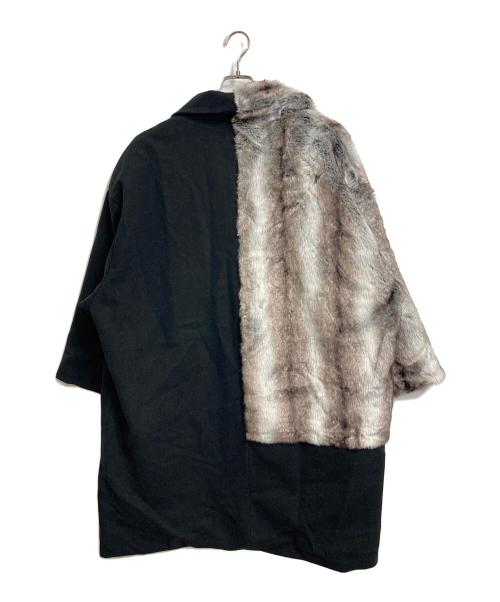 ANGENEHM（アンゲネーム）ANGENEHM Different materials combination coat コート　ディファレント マテリアルズ コンビネーション コート　異素材コンビネーションコート  異素材ミックスコート　アウター サイズ:Sの古着・服飾アイテム