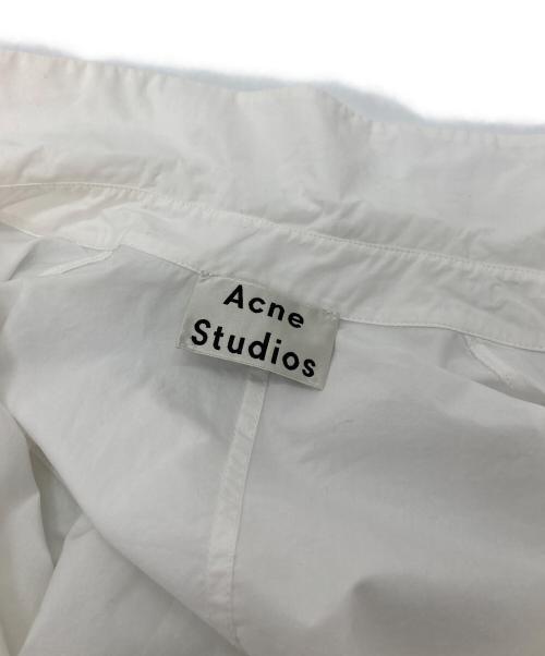 Acne studios（アクネ ストゥディオス）Acne studios (アクネ ストゥディオス) コットンポプリンドレス　シャツワンピース　長袖シャツ　オーバーサイズ ホワイト サイズ:38の古着・服飾アイテム