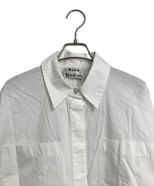 Acne studios（アクネ ストゥディオズ）Acne studios (アクネ ストゥディオズ) コットンポプリンドレス　シャツワンピース　長袖シャツ　オーバーサイズ ホワイト サイズ:38の古着・服飾アイテム