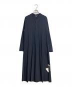 AURALEEオーラリー）の古着「FINX NYLON STRETCH STAND COLLAR ONE-PIECE」｜ネイビー