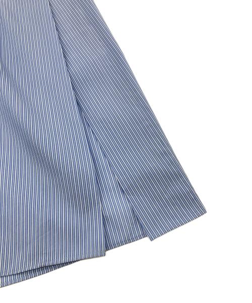 AURALEE（オーラリー）AURALEE (オーラリー) FINX SILK SHIRT ワンピース ホワイト×ブルーの古着・服飾アイテム