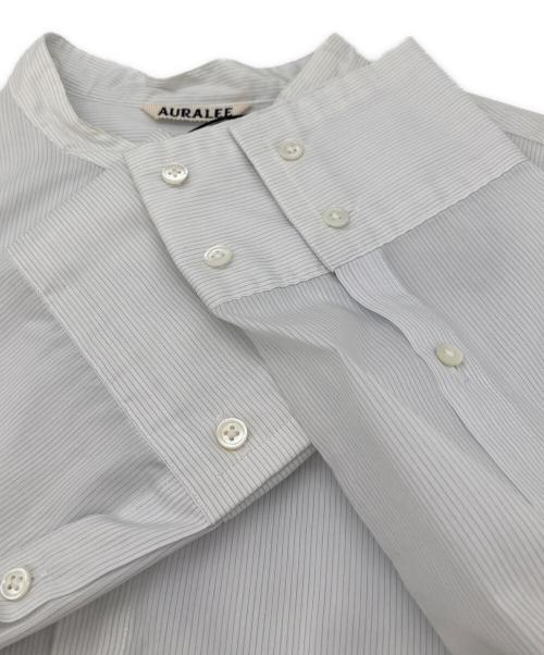 AURALEE（オーラリー）AURALEE (オーラリー) FINX SILK SHIRTワンピース ホワイト×ブルー サイズ:1 未使用品の古着・服飾アイテム