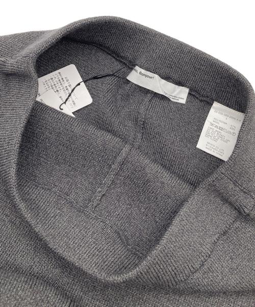 Hello,Bonjour!（ハローボンジュール）Hello,Bonjour! (ハローボンジュール) Knit Straight Pants イージーパンツ　 グレー サイズ:36 未使用品の古着・服飾アイテム