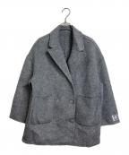 Gypsohilaジプソフィア）の古着「ダブルブレストウールブレンドコート」｜グレー