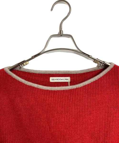 Sea Room lynn（シールームリン）Sea Room lynn (シールームリン) CurveヘムバイカラーKnitトップス　長袖ニット　変形ニット　デザインニット　完売品 レッド サイズ:FREE 未使用品の古着・服飾アイテム
