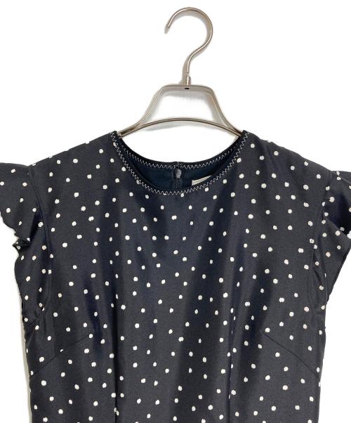 CELFORD（セルフォード）CELFORD (セルフォード) CELFORD　ドットフレンチスリーブドットワンピース ブラック サイズ:36の古着・服飾アイテム