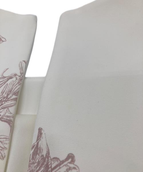 CELFORD（セルフォード）CELFORD (セルフォード) CELFORD　スカラネックワンピース　ノースリーブワンピース　花柄 ホワイト×ベージュ Flower サイズ:32の古着・服飾アイテム