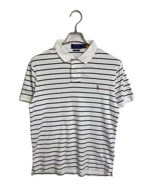 POLO RALPH LAUREN（ポロ・ラルフローレン）POLO RALPH LAUREN (ポロ・ラルフローレン) カスタム スリム フィット ストレッチ メッシュ ポロシャツ ホワイト サイズ:Mの古着・服飾アイテム