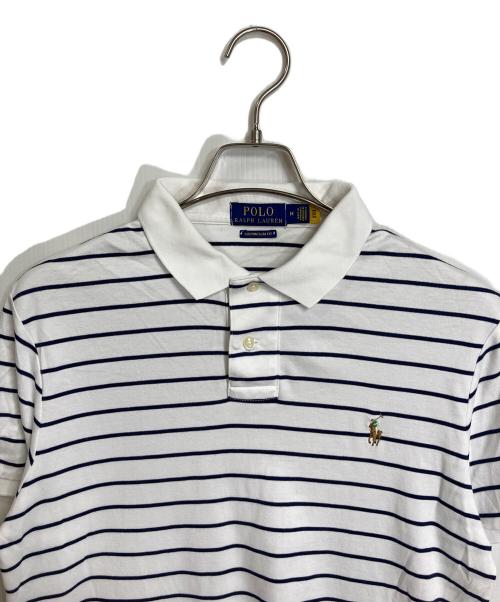 POLO RALPH LAUREN（ポロ・ラルフローレン）POLO RALPH LAUREN (ポロ・ラルフローレン) カスタム スリム フィット ストレッチ メッシュ ポロシャツ ホワイト サイズ:Mの古着・服飾アイテム