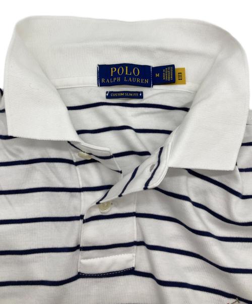 POLO RALPH LAUREN（ポロ・ラルフローレン）POLO RALPH LAUREN (ポロ・ラルフローレン) カスタム スリム フィット ストレッチ メッシュ ポロシャツ ホワイト サイズ:Mの古着・服飾アイテム