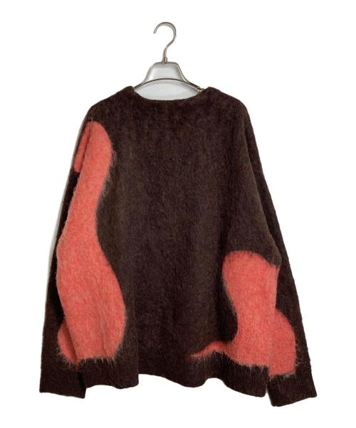 Knuth Marf（クヌースマーフ）knuth Marf (クヌースマーフ) STUDIOUS (ステュディオス) Uneck knit pullover ブラウン サイズ:FREEの古着・服飾アイテム